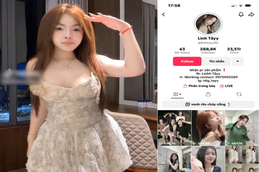 Sex Linh Tây tiktoker gợi cảm